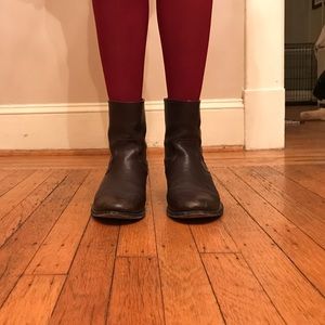 Chocolate Brown Frye Booties—worn three times!